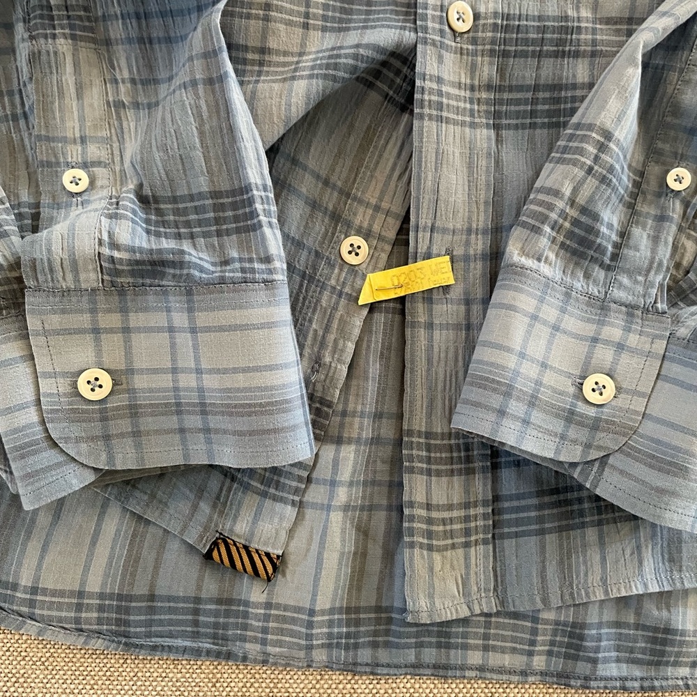 Billy Reid Standard Check Print Button Down Colla… - image 2